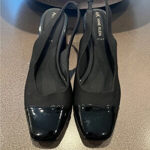 Anne Klein Iflex Black Slingback Heels Size 6.5